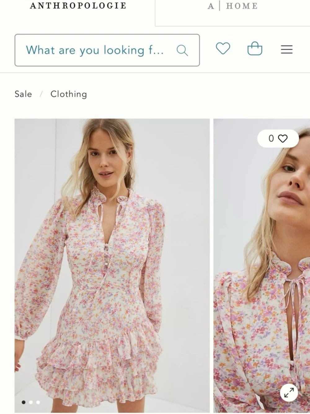 Yumi Kim Floral Mini Dress in Cream, Pink and Peach - Picture 6 of 8